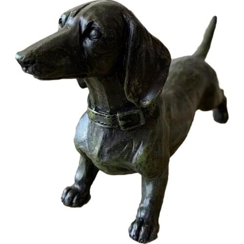 Black Dog Resin Statue Ornaments Home Decor Room Decor Realistic Dog Crafts Ornaments For Courtyard Lawn Garden Decoration