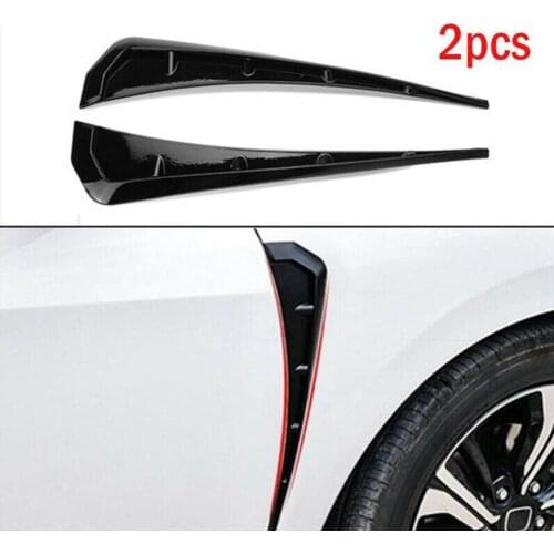 1 Pair Car Leaf Plate Simulation Outlet Vent Carbon Fiber Decor Side Air Flow Sticker Universal Auto Exterior Decals