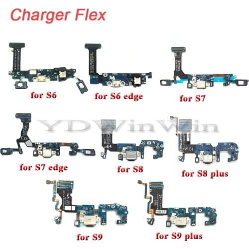 1pcs USB Charger Charging Dock Port Connector Flex Cable For Samsung S6 S7 edge S8 S9 plus G920 G925F G930F G935F G950 G955F