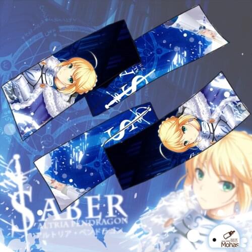 180*25CM Anime Game Fate Grand Order Saber Saberlily Nero Red Saber Cute Soft Microfiber Winter Long Scarf 4 Patterns