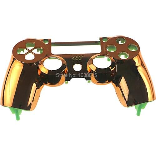 20pcs Chrome Plating Front Up Top Housing Shell Case Custom Modded Controller Gamepad Joystick Handle Hand Shank Grip for PS4