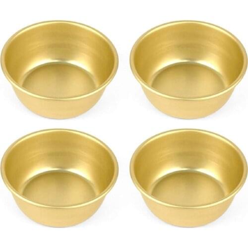 300ML Korean Rice Wine Bowl Light and Strong Aluminum Cup Perfect for BBQ Parties Camping and All Occasions, 4PCS