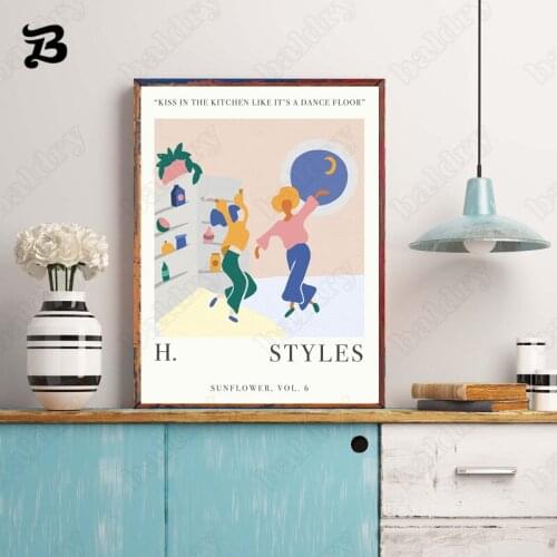 Abstract Figure Painting 2 People Are Danceing Wall Art Posters Amd Prints Wall Pictures Canvas Painting for Living Room Decor