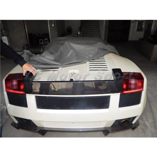 Car Accessories Carbon Fiber Break Light Center Cover Fit For 2003-2007 Gallardo YC Design Style Rear Spoiler Trunk Wing