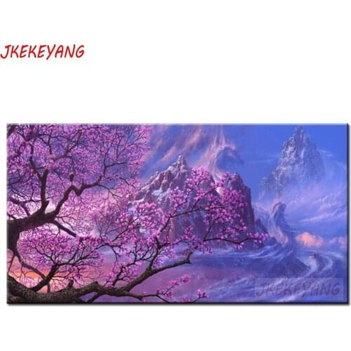 Large 5D Diy diamond painting Nice flowers and mountains Diamond Mosaic Rhinestone Embroidery cross stitch Y3695