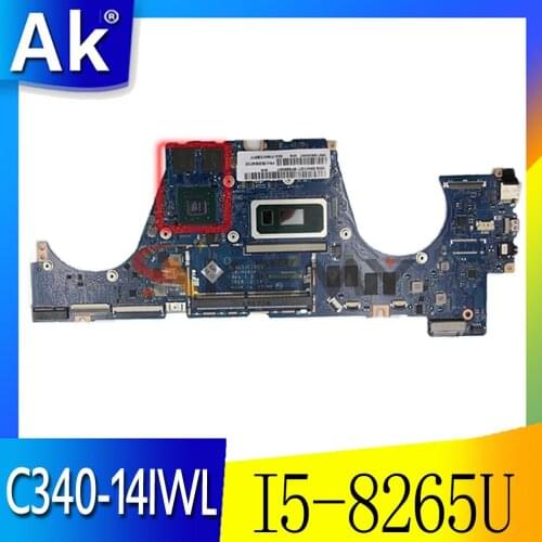For lenovo ideapad C340-14IWL/ FLEX-14IWL Laptop Motherboard CPU: I5-8265U GPU:N17E-G0-A1 RAM:4G LA-H081P FRU:5B20S42122 Test Ok