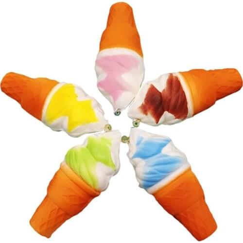 Jumbo 10cm Ice Cream Cone Slow Rising Kids Toy Soft Phone Hanging Decor Squeeze Decompression Stress Relief Hand Fidget Toys Kid