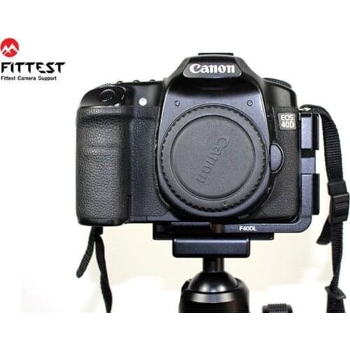FITTEST F40DL Tripod Monopods L Plate Custom L Bracket Vertical Canon Camera Holder for Canon 40D DSLR Photography Support
