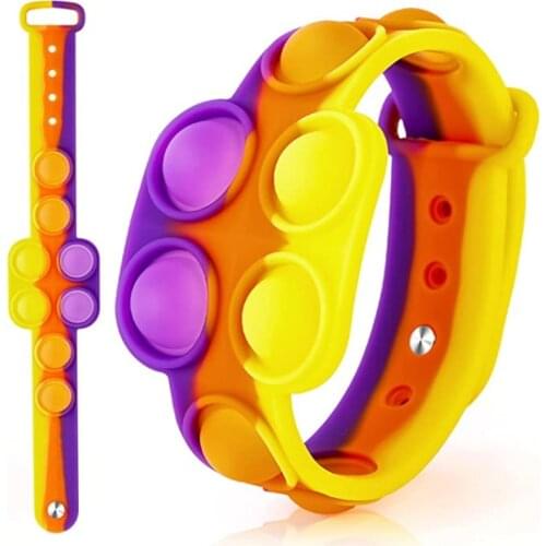 Mini Pop Simpl Dimmer Wristbands Fidget Toys Silicone Antistatic Wristband for Men Women Antistress Bracelet Toys for Kids Gift