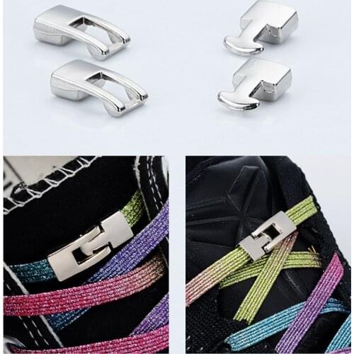 Fashion Shoelaces Buckle Metal Shoelaces Cross buckle Accessories Metal Lace Lock DIY Sneaker Kits Metal Lace Buckle 1 pair