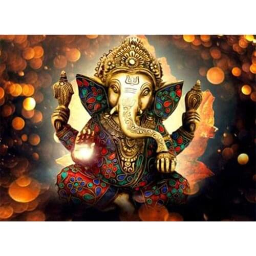 Region Ganesha DIY 11CT Cross Stitch Embroidery Kits Craft Needlework Set Printed Canvas Cotton Thread Home Decoration Sell