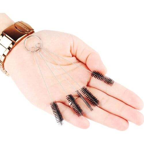 2Pcs Include 5 Different Sizes Brushes Tattoo Cleaning Brushes 5 Tattoo Machine Tube Grip Tip Cleaning Brushes Sets