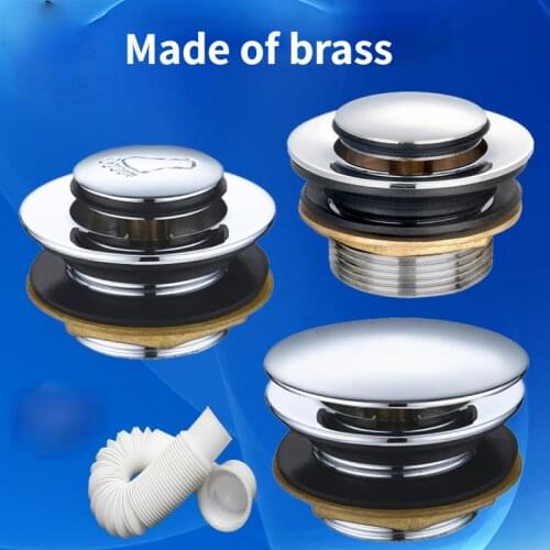 Bathtub Bounce Drainer/single-head Foot-operated Bathtub Drainer/copper Bathtub Drainer Kitchen Accessories tub drain