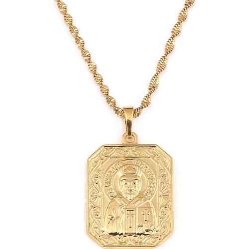 Saint Nicholas Patron Saint Necklace Orthodox Christianity Church Eternal Church Russia Jewelry