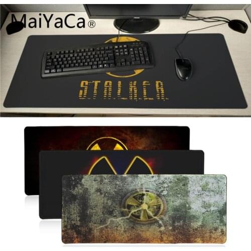 Maiyaca stalker logo Rubber Mouse Durable Desktop Mousepad Large Lockedge alfombrilla gaming Mouse pad gamer PC Computer mat