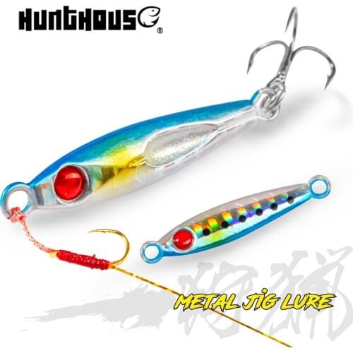 HuntHouse Jig Jigging Lure Metal Jig Fishing Lure 3g 5g 7g 12g Slow Fall Lead Fishing Lure Origin Hook For Aji Fish Jack Eye