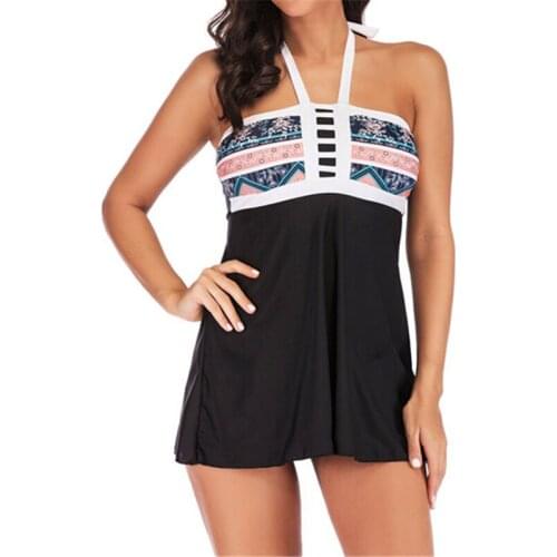 Sexy Tankini Women Swimwear Floral Bikini Set Plus Size Swimwear 2 Piece Swimsuit Women Bikini Brazilian Swim Dress Tankini Set