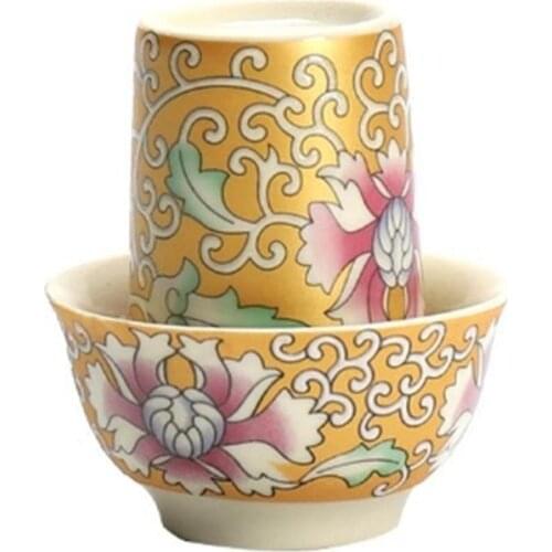 Blue and white ceramic tea cup porcelain wenxiang cup drinkware home decor small tea bowl set