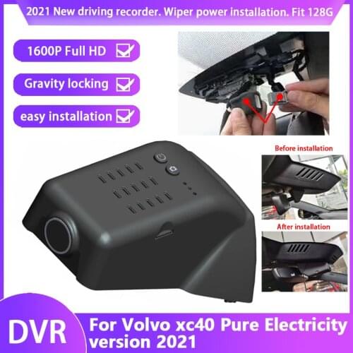 New hd 2K 1600p Easy to install DVR Wifi Video Recorder Dash Cam Camera For Volvo xc40 Pure Electricity version 2021