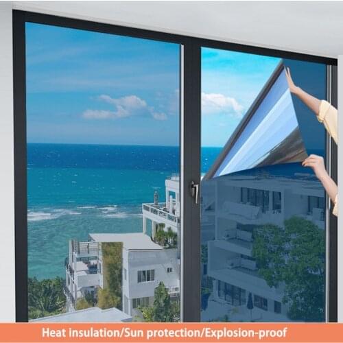 High-quality thermal film self-adhesive sun-shading film for balcony glass sunscreen shading window film privacy peep-proof film
