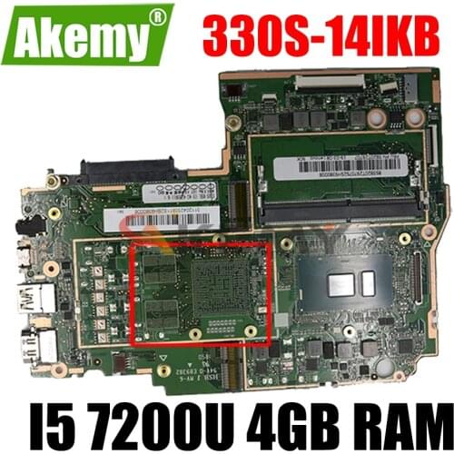 High Quality For Lenovo IdeaPad 330S-14IKB laptop motherboard With CPU I5 7200U 4GB RAM Integrated motherboard 100% fully tested