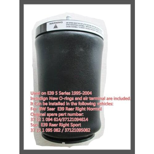 Rear Right Air Suspension Pneumatic Spring Springs Bag Bags For BMW Car 5 Series (E39) Back R 37 12 1 095 082 / 37121095082