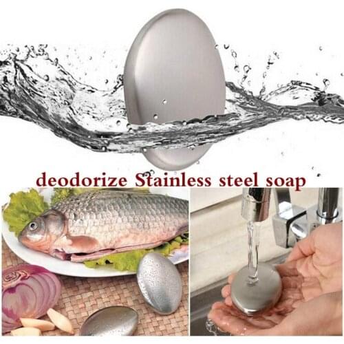1pcs Stainless Steel Soap Kitchen Garlic Fish Odor Removing Deodorize Eliminating Odor Kitchen Tools