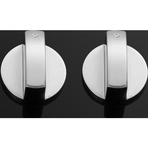 2Pcs 6/8mm Kitchen Cooker Gas Stove Oven Universal Metal Rotary Switch Control Knobs Replacement Cooktop Accessories
