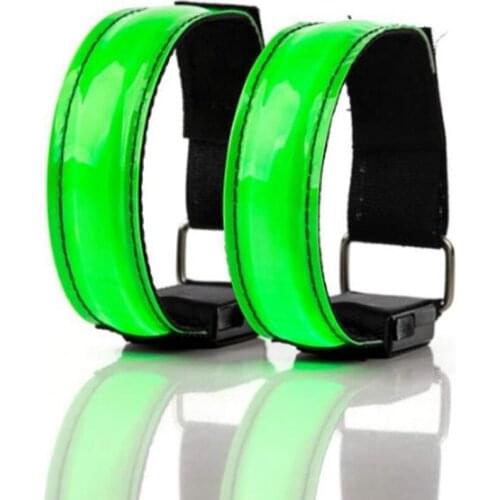 2Pcs Running Light for Runners Rechargeable LED Armband Reflective Running Gear, LED Light Up Band for Bikers Walkers