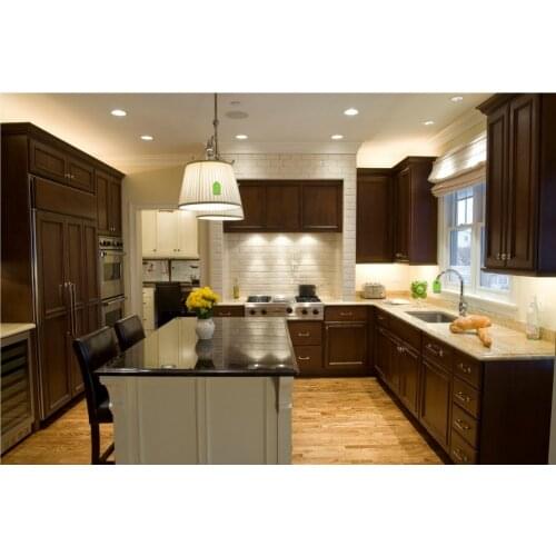 2017 hot sales wood kitchen cabinets cheap priced solid wood kitchen furnitures traditional kitchen island with storage S1606007