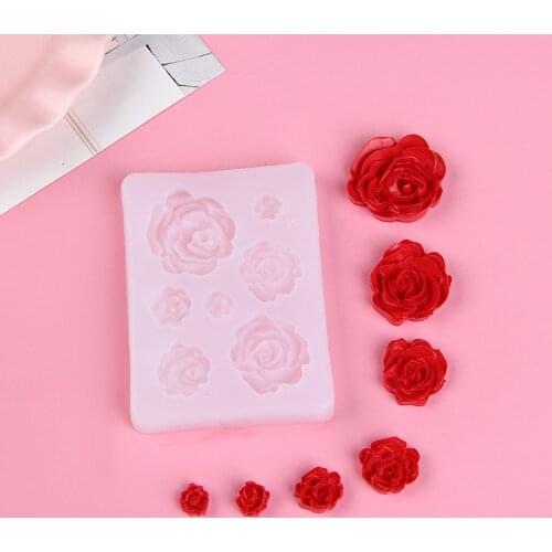 3D Roses Cake Decorating Mould Silicone Mold Epoxy Mold Food-Grade Making Cake Decorations Soft Durable Resistant High Temperat