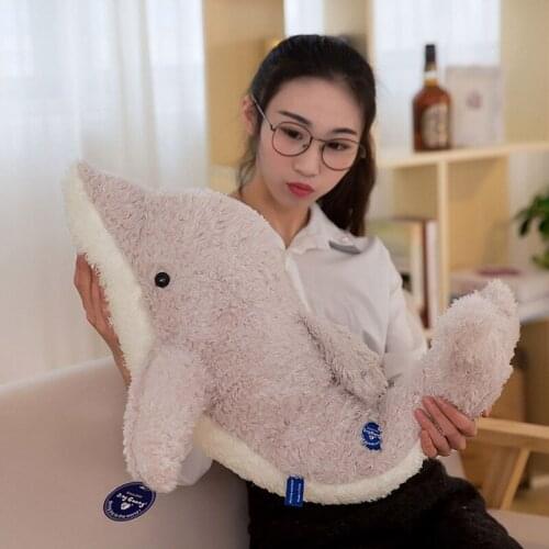 45/65/80cm Cartoon Dolphin Doll Plush Toy Soft Stuffed Animals Pillow Room Sofa Decor for Kids Children Friend Birthday Gift