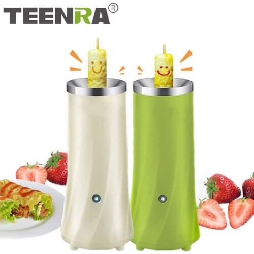 TEENRA Crispy Egg Roll Maker Multifunctional Electric Egg Boiler Automatic Egg Roll Maker Breakfast Machine Cooking Tools