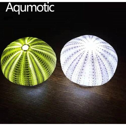 Aqumotic Romantic Sea Urchin Night Light Shell Battery Outdoor Candlelight Dinner 1pc Restaurant Party Decorative Candlestick