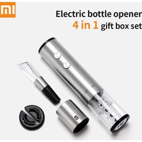 Xiaomi Circle Joy 4 in 1 Automatic Wine Opener Set Gift Package Red Wine Bottle Stopper Stainless Steel Wine Pourer Decanter