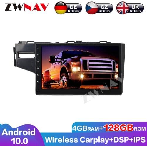 Screen Car DVD Player 4G+128G Carplay Radio Android 10 Audio Navigations GPS For Honda Fit 2014-2015 Head Unit Multimedia