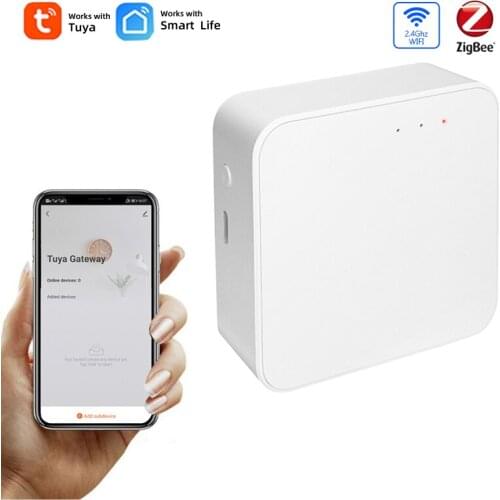 Zigbee 3.0 WIFI Tuya Smart Zigbee Bridge Wireless Gateway Hub with USB Cable,Remote Control by Smart Life APP
