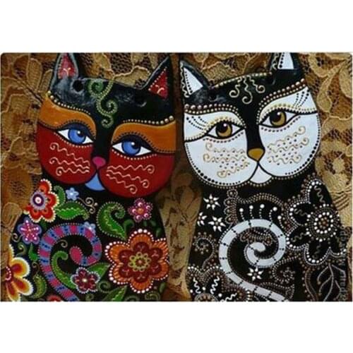 Diy 5d diamond embroidery diy diamond Painting cat couple pictures,diamond mosaic Needlework diamond picture home decor gift