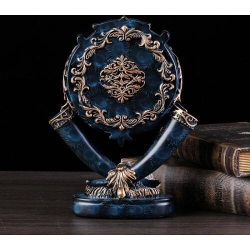 European Table Clock Living Room Retro Desk Clock Home Decor American Mute Desk Watch Resin Desktop Clock Desktop Decoration