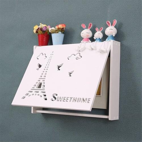 In Stock Electric Meter Box Wall Ornament Punch-free Meter Box Decoration Nordic Style Hollow Frame Cover Home Decor Ornaments