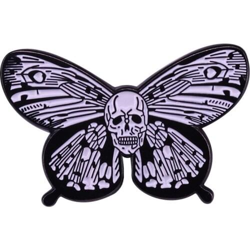 Gothic Hard Enamel Pins Skull Brooches Women Men Lapel Badges Backpack Collar Fashion Jewelry Gifts For Kids Friend