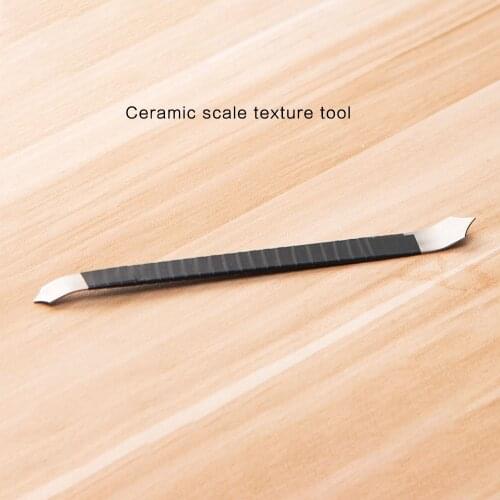 Pottery tools stainless steel trowel dragon scale fish scale texture tool carving texture crafts ceramic polymer scraping tools