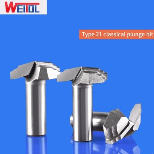 WeiTol 35mm diameter woodworking plunge bits solid carbide end mill wood router bits for engraving MDF CNC tools