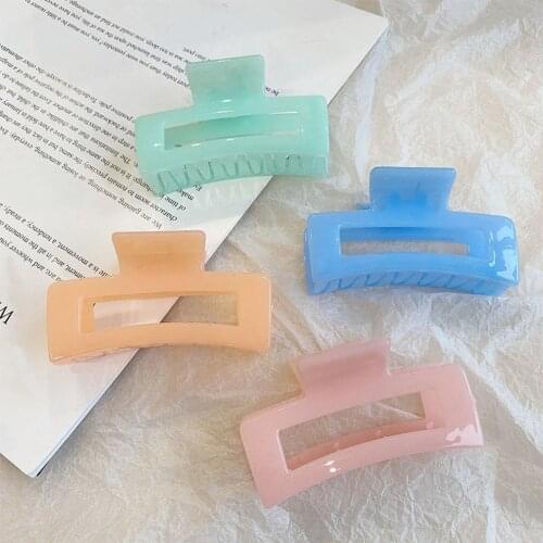 Korean Simple Acrylic Hair Clips Women Girls Claw Clip Hair Claws Hair Clamps Geometry Claw Clips Hairpins Hair Accessories Gift