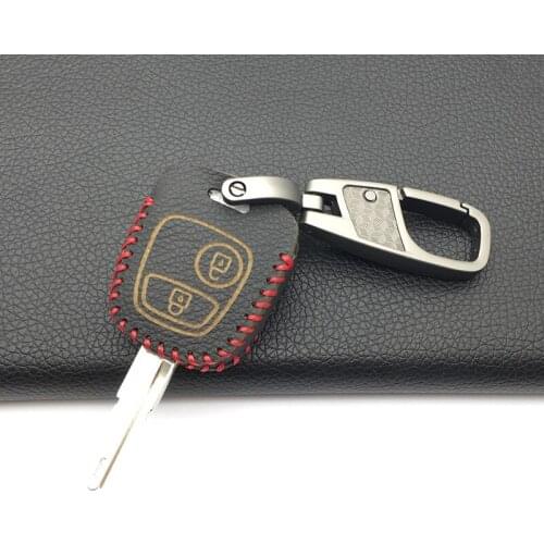 99% Praise Leather Car Key Case Cover for Peugeot 206 307 207 408 for Citroen C2 C3 C4 Iran Toyota Skin 2 Buttons Key Shell
