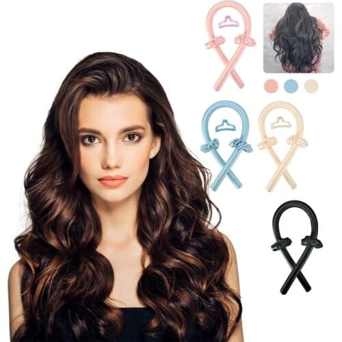 Lazy Hair Curler Hair Rollers Heatless Curling Rod Headband Curls Silk RibbonSleeping Soft Wave Formers No Heat Curls Ribbon