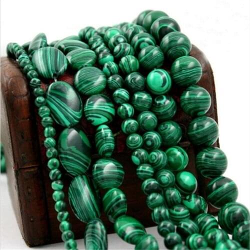 Round Loose Spacer Beads Natural Malachite Stone Beads For Jewelry Making Bracelet Necklace Diy Wholesale 4 6 8 10mm