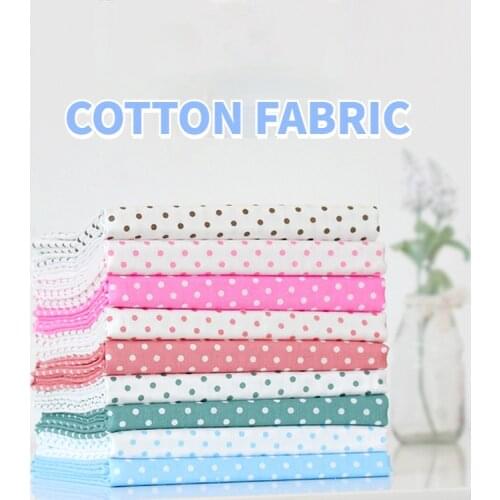 160X50cm Colorful Dot Pure Twill Cotton Sewing Fabric, DIY Dolls Home Decoration Childrens Bedding Photo Background Cloth