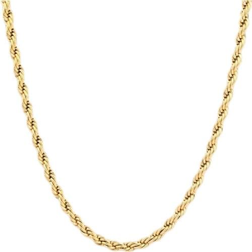 JINGTHAI Hot Sale Fashion Gold Color Necklace For Gift Long Chain Jewelry Free Shipping