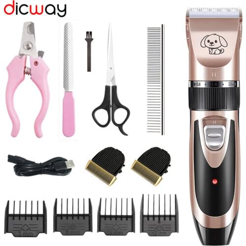 Dicway Dog Clippers Professional Electric Pet Hair Trimmer Kit Cat Grooming Haircut Cutter Cutting Machine Clipper For Animals